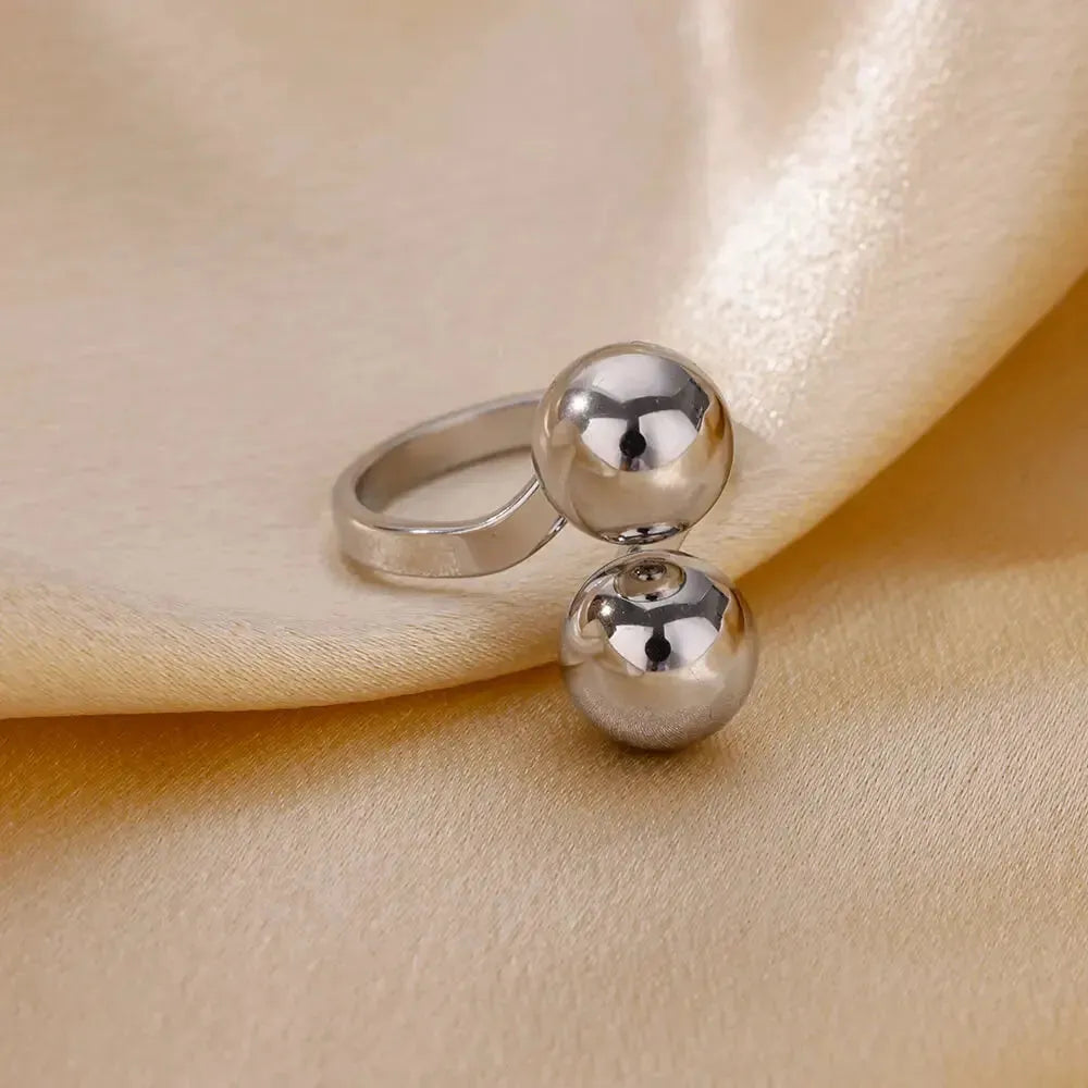 Stainless Steel Double Ball Rings