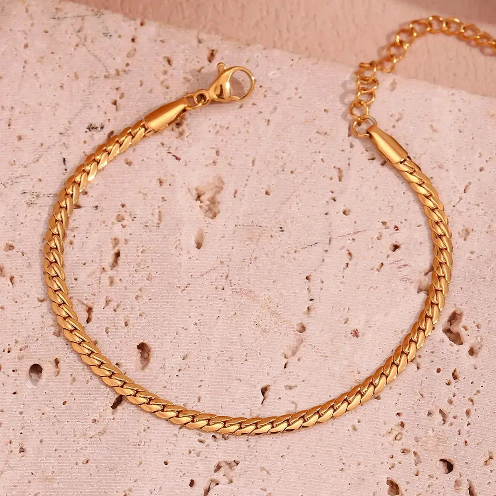 18k Gold Plated Stainless Steel Cuban Chain