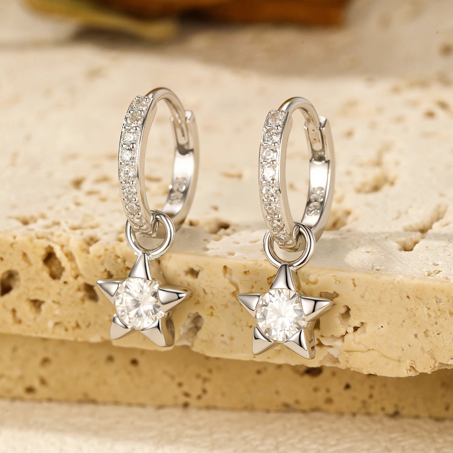 Star Moissanite Ear Buckles