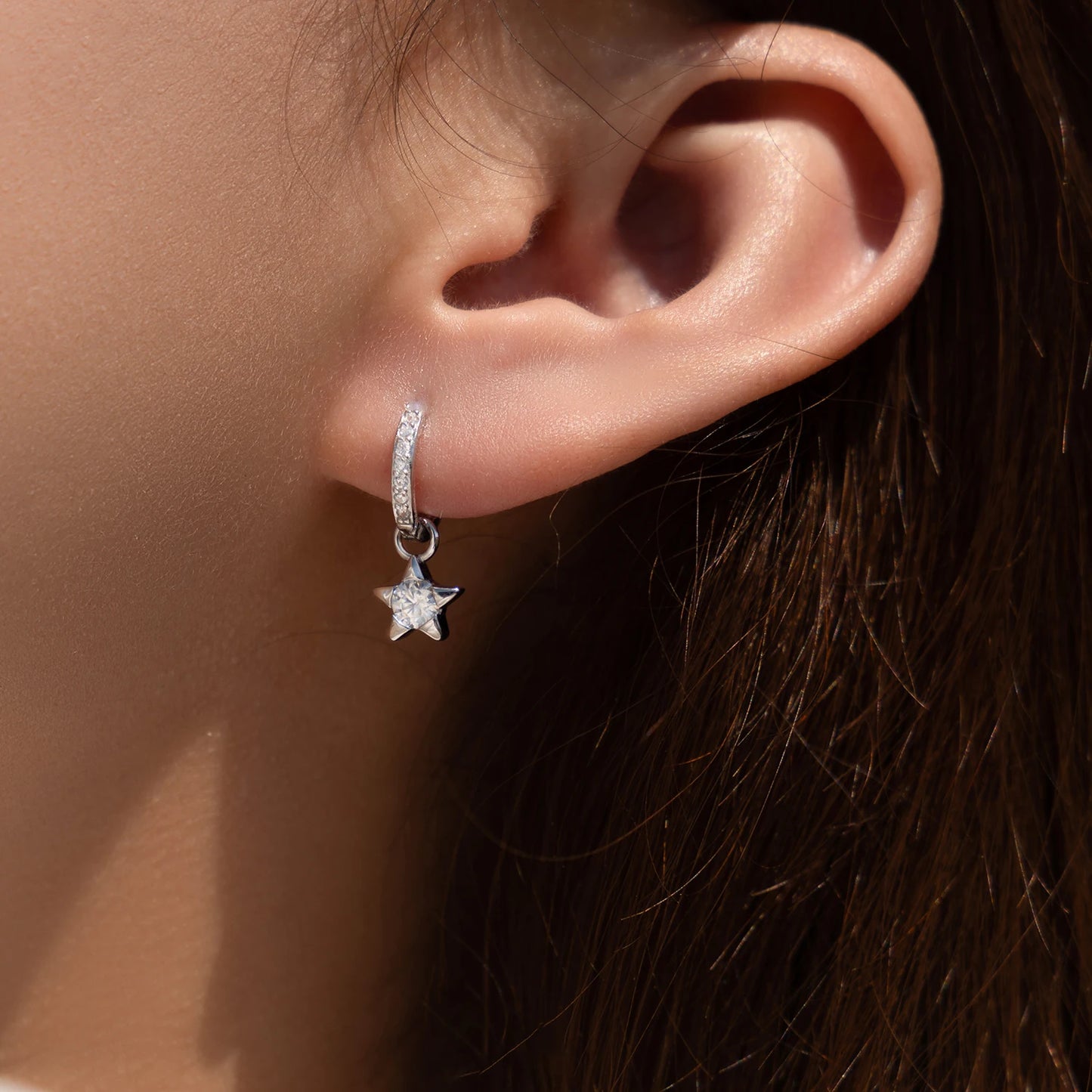 Star Moissanite Ear Buckles