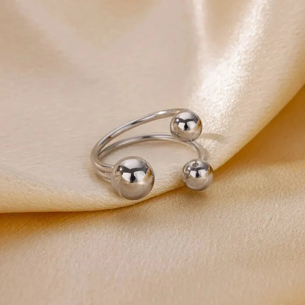 Stainless Steel Double Ball Rings
