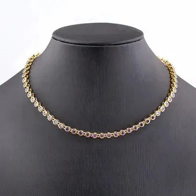 Choker Iced Out Tennis Chain Necklace