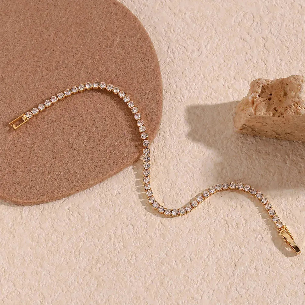 Stainless Steel Delicate Shiny Chain Bracelet