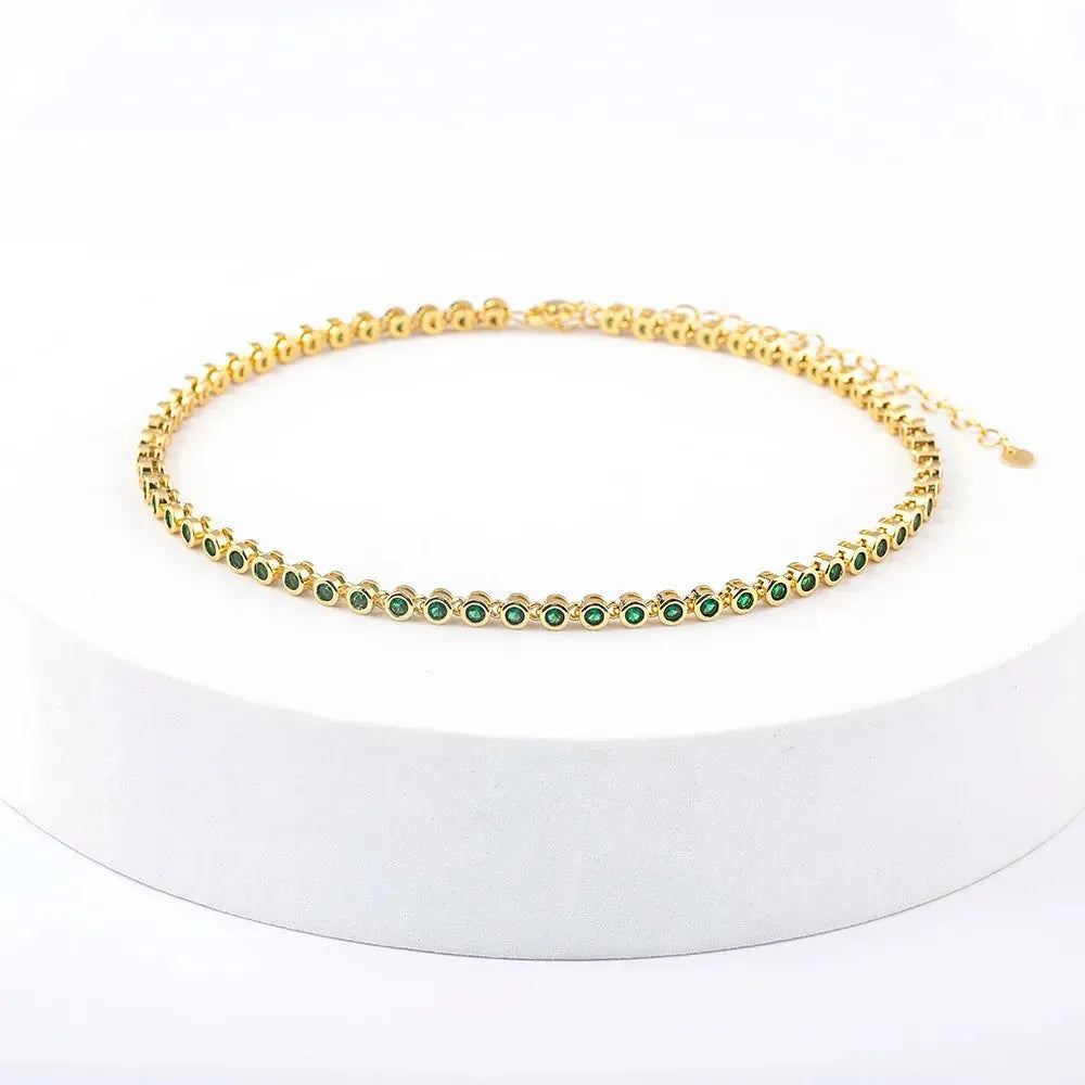 Choker Iced Out Tennis Chain Necklace
